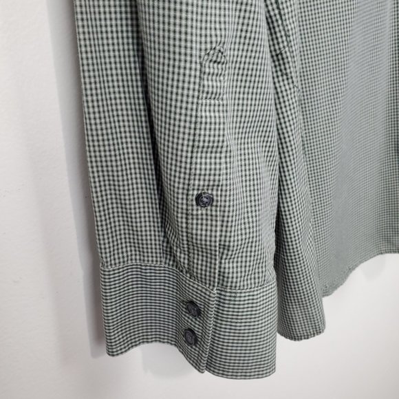 Van Heusen Studio Slim Fit Wrinkle Free Plaid Shirt W/Epaulets SZ XXL 18-18 1/2) - Picture 6 of 13